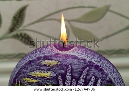 Lavender Candles Essential Oil Scented Stock Photos, Images ...