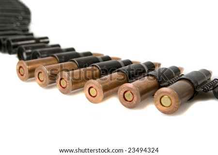 Petite Devinette Stock-photo-six-bullets-in-cartridge-belt-shown-on-a-white-background-23494324