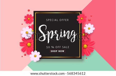 Spring sale background with beautiful colorful flower. Vector illustration template.banners.Wallpaper.flyers, invitation, posters, brochure, voucher discount. Spring sale background with beautiful colorful flower. Vector illustration template.banners.Wallpaper.flyers, invitation, posters, brochure, voucher discount.
