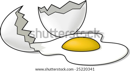 Broken Egg Stock Vector 25220341 - Shutterstock
