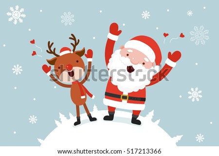 Santa and Reindeer