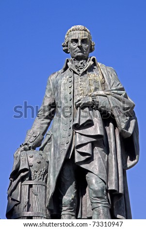 Adam Smith (1723-90) Monument on the Royal Mile, Edinburgh, Scotland 
