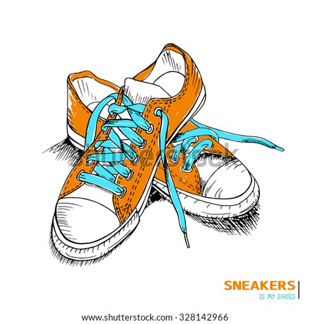 Shoes Hanging From Laces Stock Vectors & Vector Clip Art | Shutterstock
