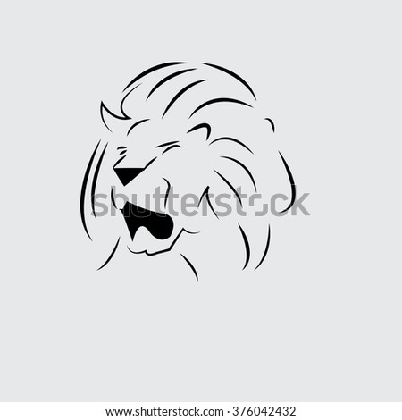 Vector Image Lion On White Background Stock Vector 138995675 - Shutterstock