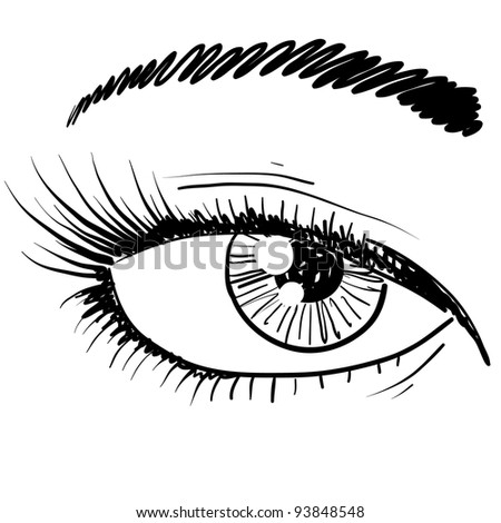Ink Drawing Eye Stock Illustration 107242223 - Shutterstock