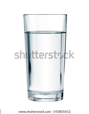 water glass isolated with clipping path included - stock photo