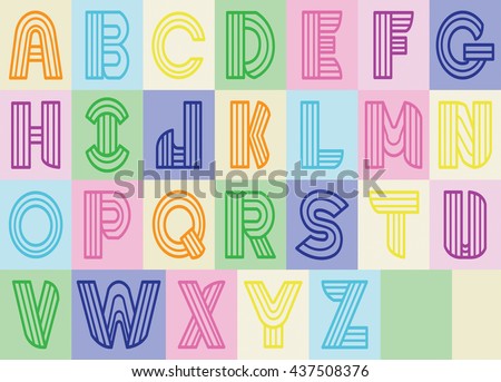 Stock Images similar to ID 64675537 - joyful cartoon font letter...