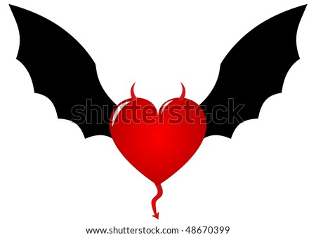 Demon Heart With Horns And Bat Wings By Lack-o'keen, Via Shutterstock 