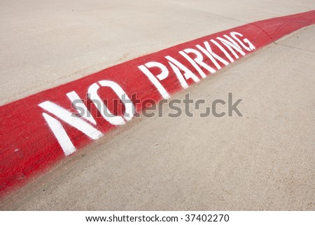 No Parking Warning On Curb Firelane Stock Images Royalty Free Images Vectors