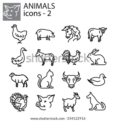 Farm Animals Vector Stock Vectors & Vector Clip Art | Shutterstock