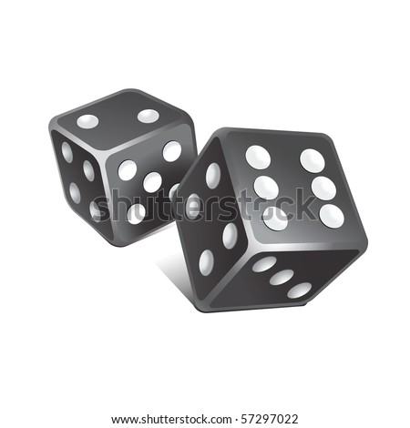 Vector Black Dice Stock Vector 57297022 - Shutterstock