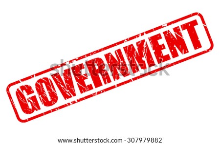 Government Red Stamp Text On White - Stock Vector