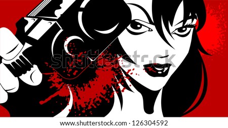 stock-vector-woman-dressed-in-black-with