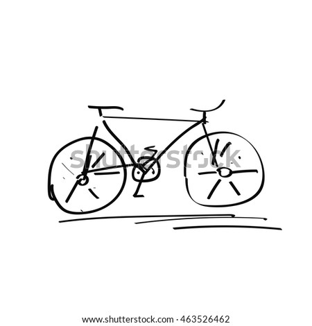 Flat Sport Bicycle Illustration White Mountain Stock Illustration