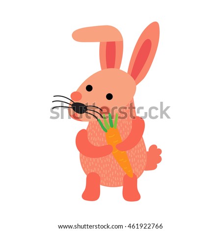 Funny Carrot Cartoon Holding Rabbit Stock Images, Royalty-Free Images