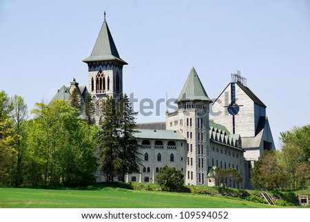  - stock-photo-saint-benedict-abbey-in-an-abbey-in-saint-beno-t-du-lac-quebec-canada-and-was-founded-in-109594052