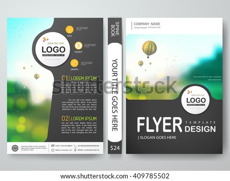 Flyers design template vector.Brochure report business magazine poster template.Cover book portfolio presentation and abstract gray layout design.Layout design on brochure background.Poster in a4 size - stock vector Flyers design template vector.Brochure report business magazine poster template.Cover book portfolio presentation and abstract gray layout design.Layout design on brochure background.Poster in a4 size - stock vector