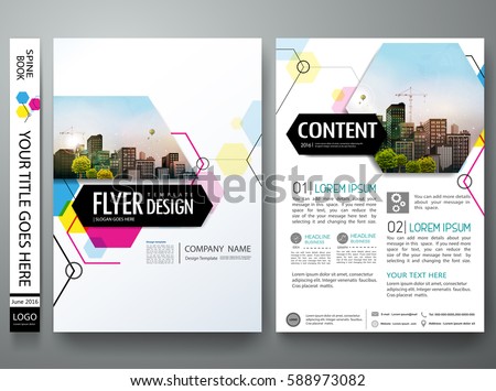 Portfolio design template vector.Minimal brochure report business flyers magazine poster. Abstract pink and blue hexagon on cover book presentation.City concept on A4 size layout. Portfolio design template vector.Minimal brochure report business flyers magazine poster. Abstract pink and blue hexagon on cover book presentation.City concept on A4 size layout.