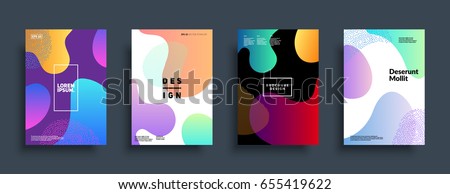 Fluid color covers set. Colorful bubble shapes with gradients. Trendy design. Eps10 vector. Fluid color covers set. Colorful bubble shapes with gradients. Trendy design. Eps10 vector.
