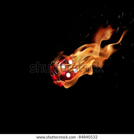 Flaming Dice Stock Photo 84840532 - Shutterstock