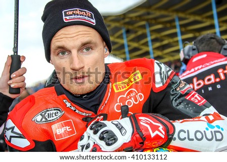 +17, 2016: World Superbike Race <b>Chaz Davies</b> - stock-photo-assen-netherlands-april-world-superbike-race-chaz-davies-aruba-it-racing-ducati-410133112