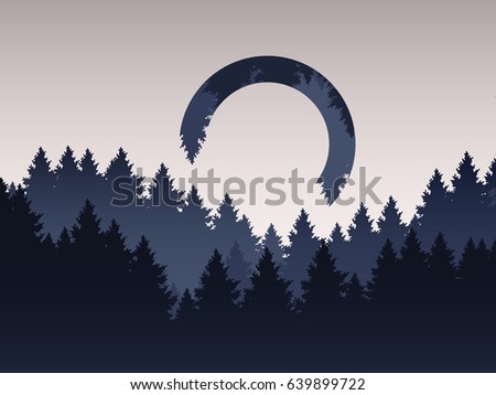 Abstract double exposure mountain landscape background, vector illustration Abstract double exposure mountain landscape background, vector illustration