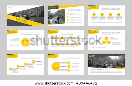 Set of yellow infographic elements for presentation templates. Leaflet, Annual report, book cover design. Brochure, layout, Flyer template design. - stock vector Set of yellow infographic elements for presentation templates. Leaflet, Annual report, book cover design. Brochure, layout, Flyer template design. - stock vector
