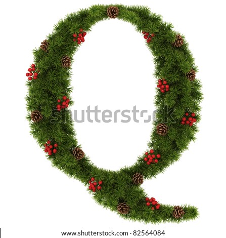 Christmas Alphabet Letter Q Stock Illustration 82564084 - Shutterstock