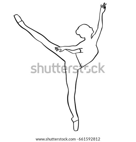 Vector Hand Drawn Ballerina Stock Vector 39878761 - Shutterstock