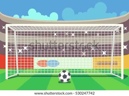 Vector soccer stadium and ball illustration Vector soccer stadium and ball illustration
