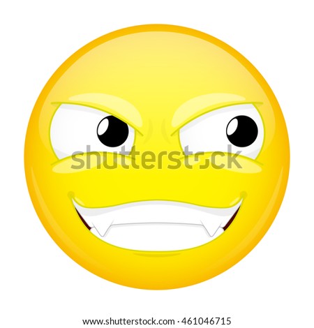 Evil Emoji Vector Illustration Smile Icon Shutterstock