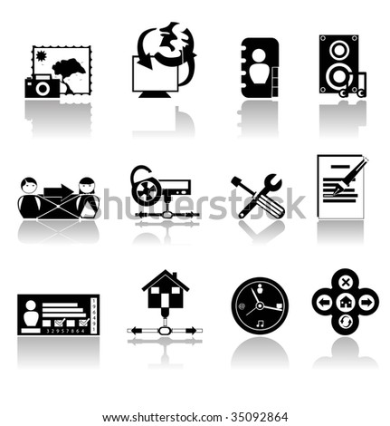 GIGIBGM's "black icons set" set on Shutterstock