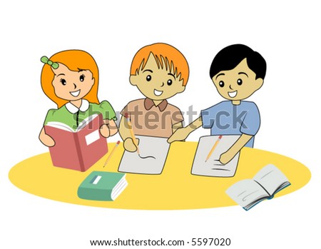 Group Study Vector Stock Vector 5597020 - Shutterstock