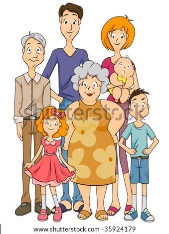 Cartoon family Stock Photos, Images, & Pictures | Shutterstock
