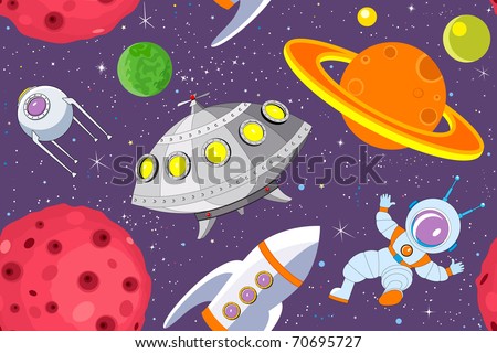 Cartoon Space Background Stock Photos, Images, & Pictures | Shutterstock