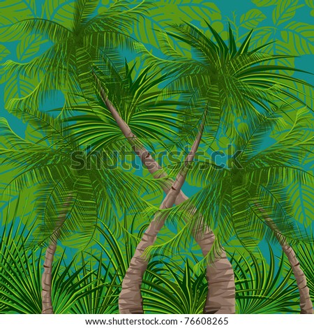 Stock Images similar to ID 3110503 - cartoon jungle background