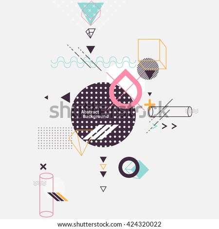 Abstract composition of geometric elements - stock vector Abstract composition of geometric elements - stock vector
