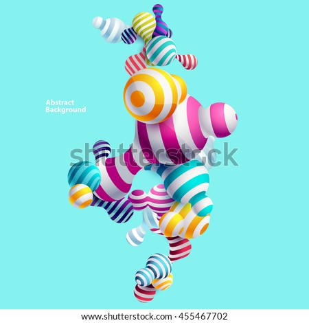 Multicolored decorative balls. Abstract vector illustration. - stock vector Multicolored decorative balls. Abstract vector illustration. - stock vector