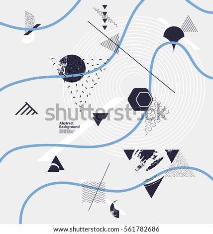 Abstract composition of geometric elements Abstract composition of geometric elements