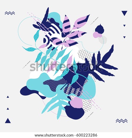 Floral abstract composition. Vector background Floral abstract composition. Vector background