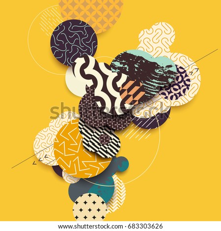 Abstract yellow geometric composition Abstract yellow geometric composition