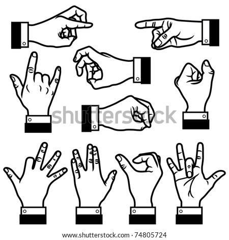 Stock Images similar to ID 80717989 - vector illustration of hands.