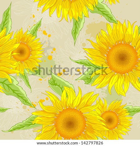 Sunflower pattern Stock Photos, Images, & Pictures | Shutterstock
