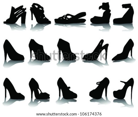 Shoes silhouette background Stock Photos, Images, & Pictures | Shutterstock