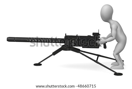 3d Render Cartoon Character Gun Stock Illustration 48660715 - Shutterstock