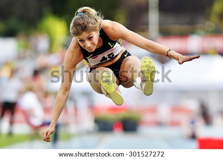 turin italy jump july cuneo athletics benedetta perform triple italian during shutterstock barbieri diego portfolio nebiolo primo championships stadium