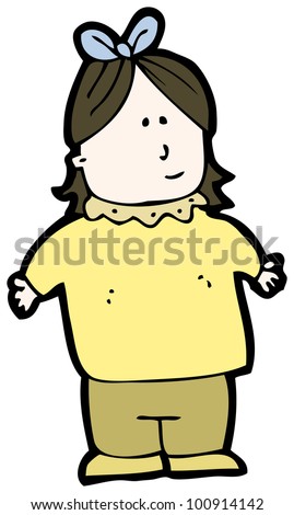 Cartoon Fat Girl Stock Illustration 101048407 - Shutterstock