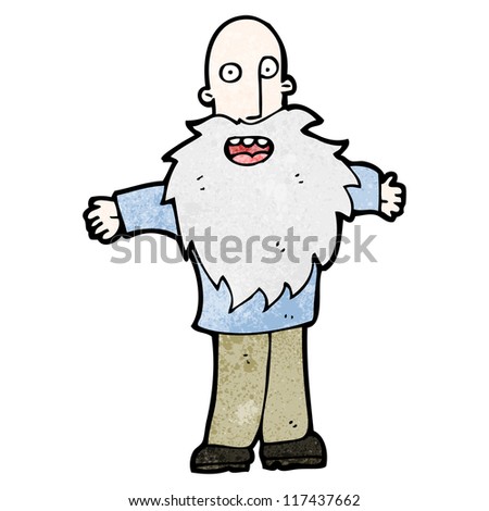 Happy Cartoon Old Man Huge Beard Stock Vector 79493200 - Shutterstock