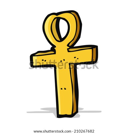 cartoon ankh symbol - stock photo