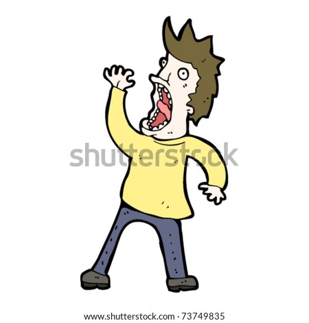 Screaming Man Cartoon Stock Vector 71422315 - Shutterstock